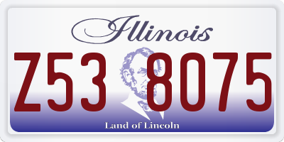 IL license plate Z538075