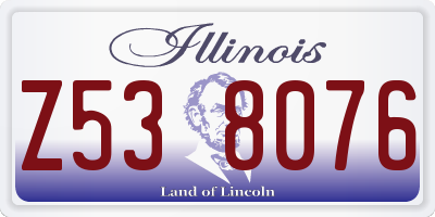 IL license plate Z538076