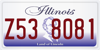 IL license plate Z538081