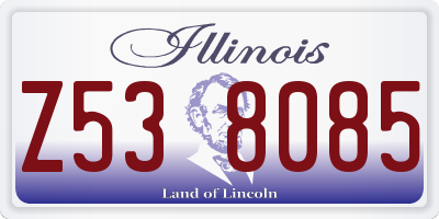 IL license plate Z538085