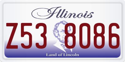 IL license plate Z538086
