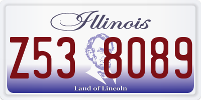 IL license plate Z538089