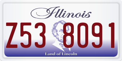 IL license plate Z538091