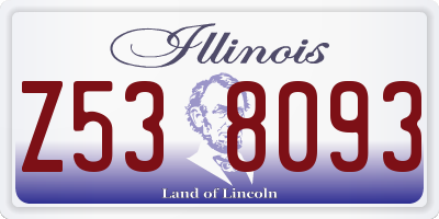 IL license plate Z538093