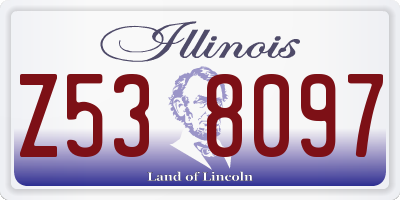 IL license plate Z538097