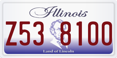 IL license plate Z538100