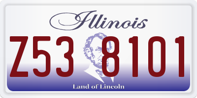IL license plate Z538101