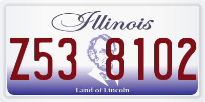 IL license plate Z538102