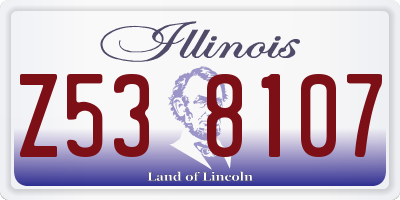 IL license plate Z538107