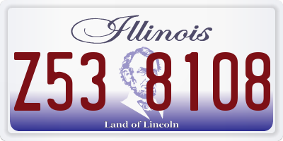 IL license plate Z538108
