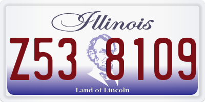 IL license plate Z538109