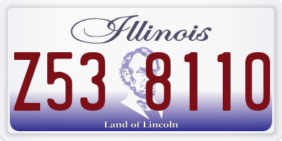 IL license plate Z538110