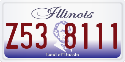 IL license plate Z538111