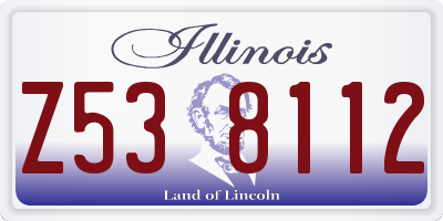 IL license plate Z538112