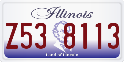 IL license plate Z538113