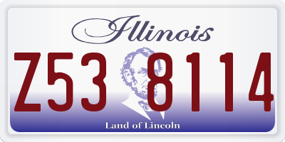 IL license plate Z538114