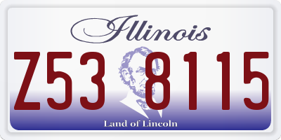 IL license plate Z538115