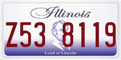IL license plate Z538119