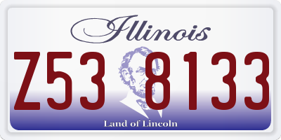 IL license plate Z538133