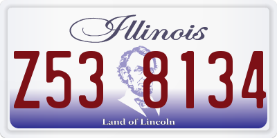 IL license plate Z538134
