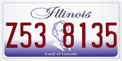 IL license plate Z538135