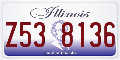 IL license plate Z538136