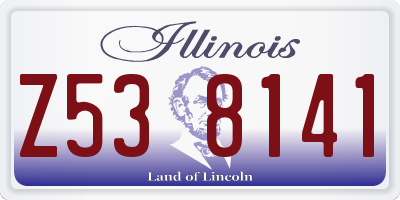 IL license plate Z538141