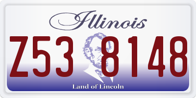 IL license plate Z538148