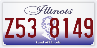 IL license plate Z538149