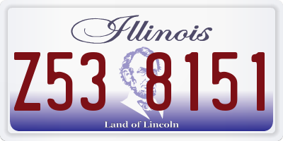 IL license plate Z538151