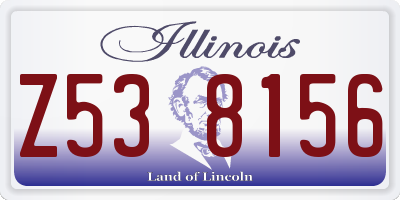 IL license plate Z538156