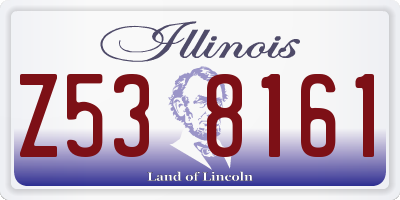 IL license plate Z538161