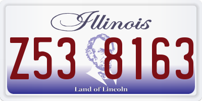 IL license plate Z538163