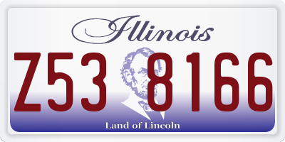 IL license plate Z538166