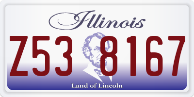 IL license plate Z538167
