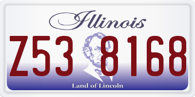 IL license plate Z538168