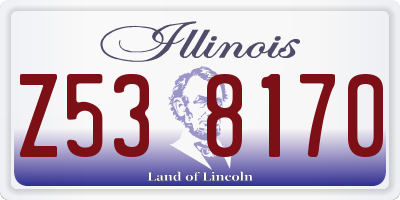 IL license plate Z538170