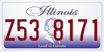 IL license plate Z538171