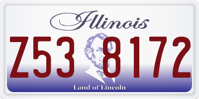 IL license plate Z538172