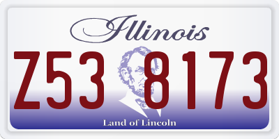 IL license plate Z538173