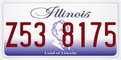 IL license plate Z538175