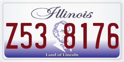IL license plate Z538176