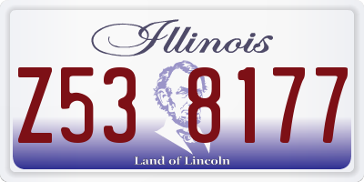 IL license plate Z538177