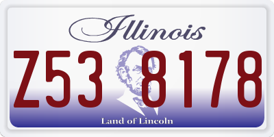 IL license plate Z538178