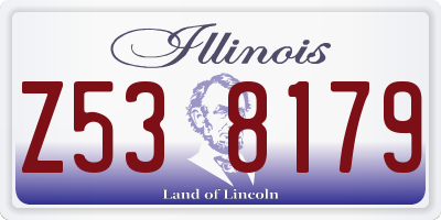 IL license plate Z538179