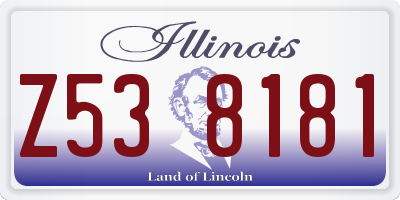IL license plate Z538181