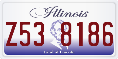 IL license plate Z538186