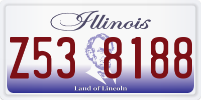 IL license plate Z538188