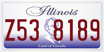 IL license plate Z538189