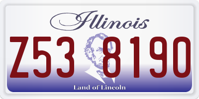 IL license plate Z538190